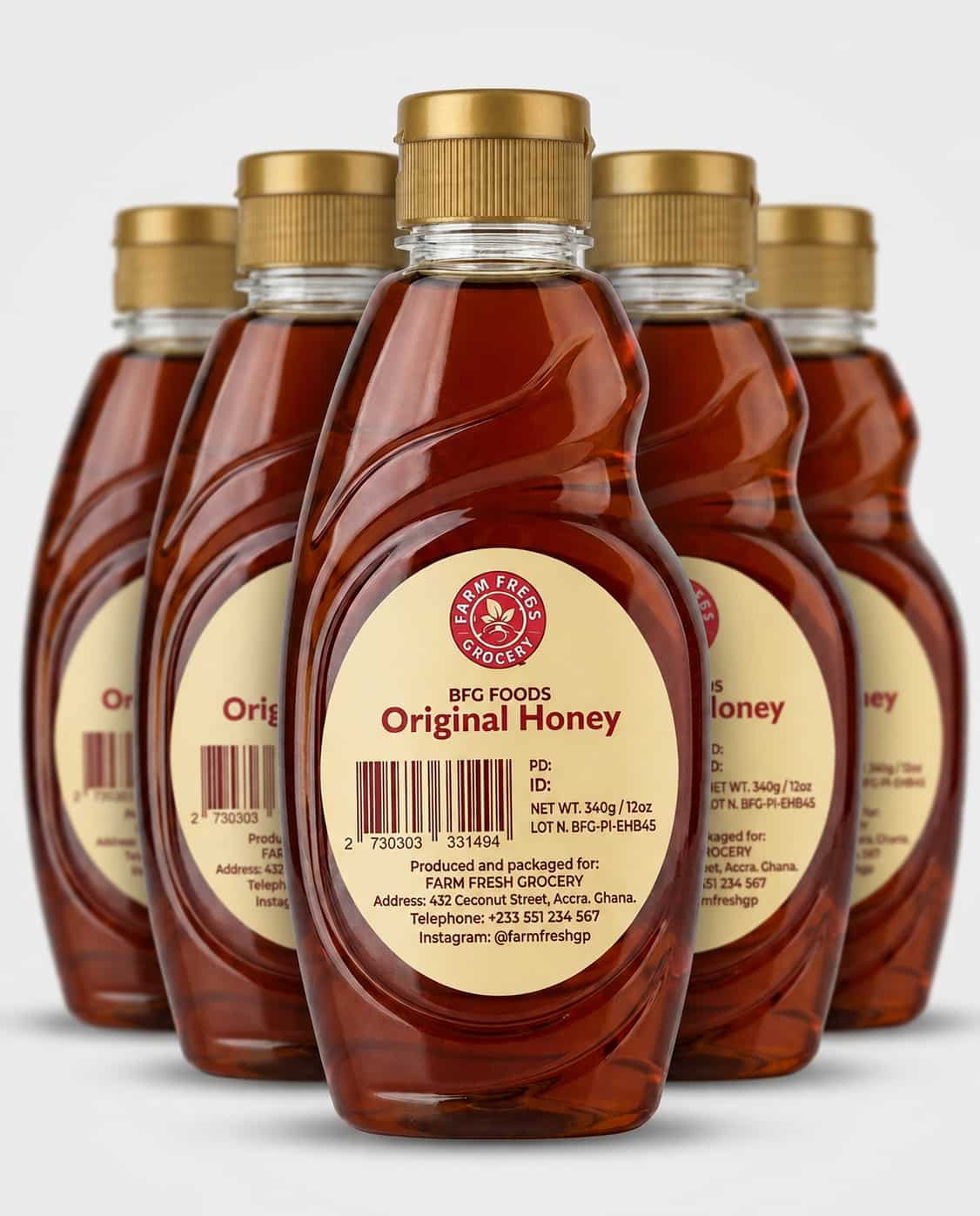 Farm Fresh Grocery Original Honey in a 340g bottle