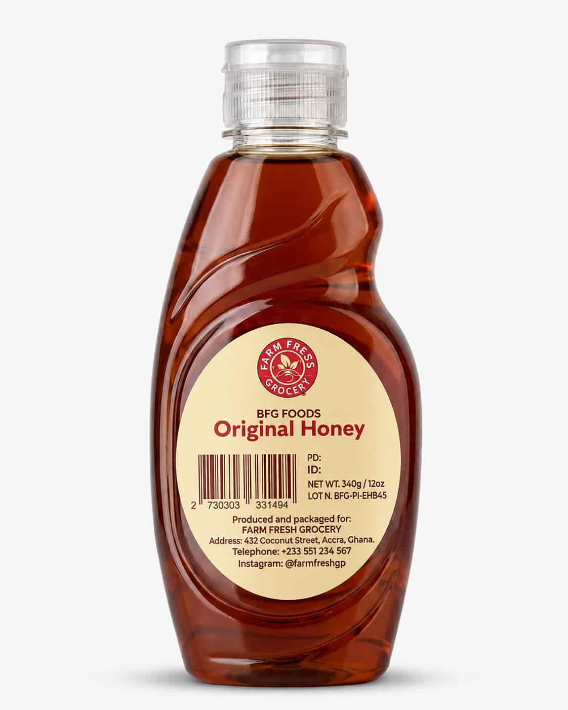 Farm Fresh Grocery Original Honey in a 340g bottle
