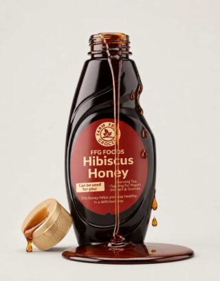 FFG Foods Hibiscus Honey in a bottle
