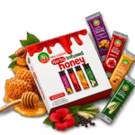 Pack of 10 – Natural Energy & Wellness Pack- Pure Herb Infused Honey Sachet