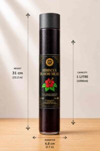 Bottle of Farm Fresh Grocery Hibiscus Bloom Mead, a naturally fermented hibiscus honey wine made in Lagos, Nigeria