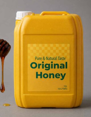 10 liter container of original pure natural honey with honey dipper