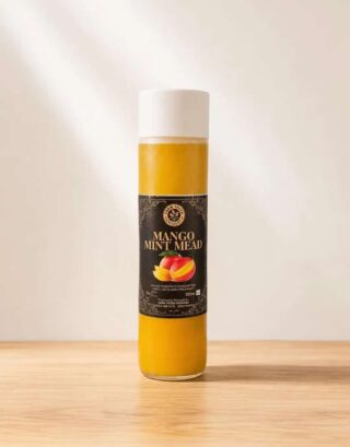 Farm Fresh Grocery Mango Mint Mead 250ml bottle made with 100 percent pure natural honey.