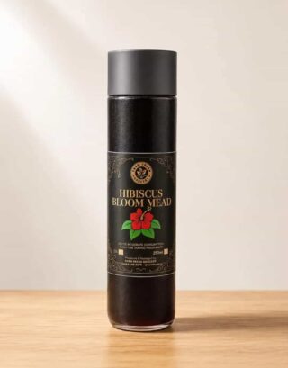 Farm Fresh Grocery Hibiscus Bloom Mead 250ml bottle made with 100 percent pure natural honey.