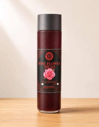 Farm Fresh Grocery Rose Flower Mead 250ml bottle made with 100 percent pure natural honey.